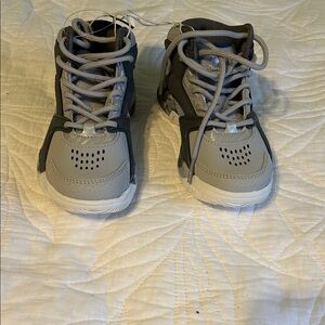 Size 11 Kids high top Gray and Black Sneakers
